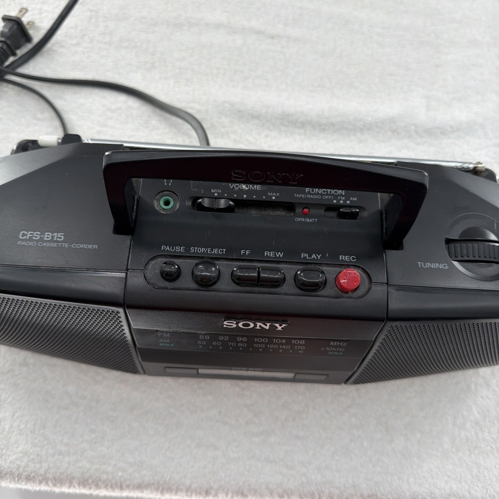 Sony CFS-B15 AM/FM Radio Cassette Recorder Portable Boombox Stereo - TESTED -